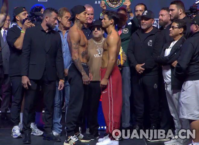 加西亚与巴里奥斯顺利完成称重，两人明