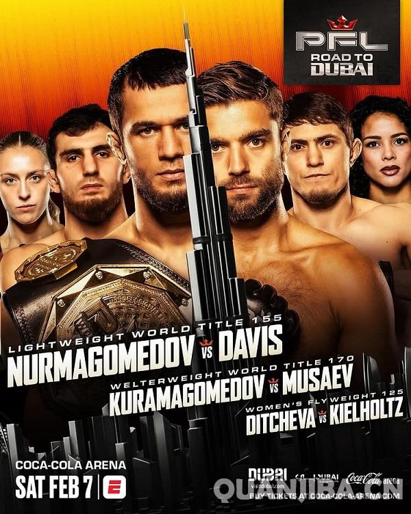 2月7日PFL赛事：迪切娃对决基霍尔茨，库拉马戈梅多夫迎战穆萨耶夫（拳击）